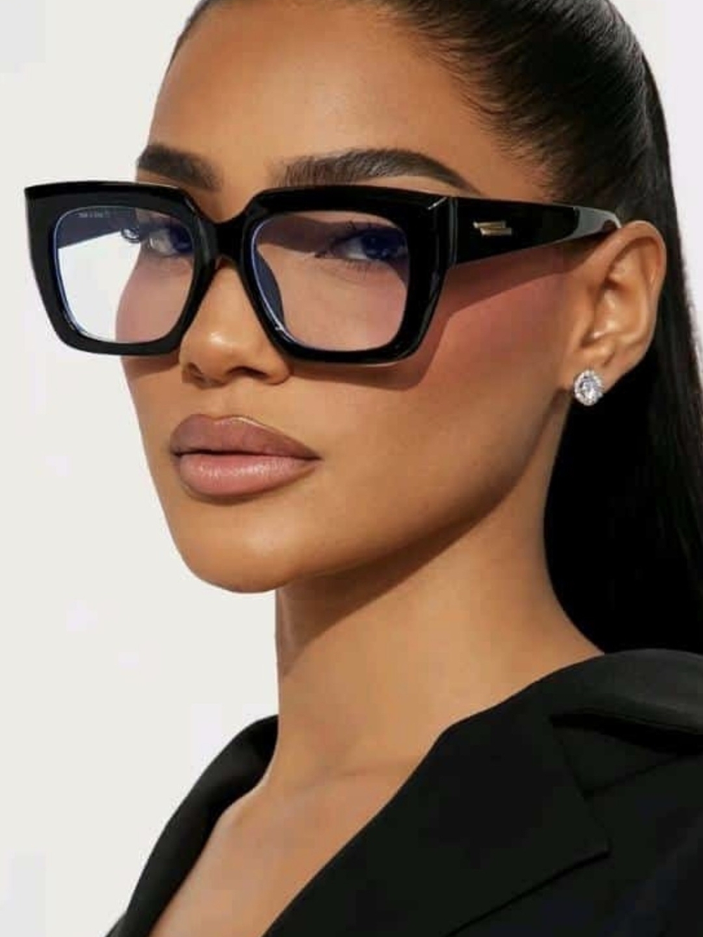 Oversized Black Square Women's Fashion Glasses